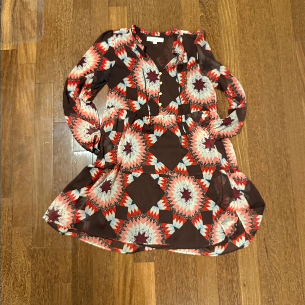 LOFT Multicolor Patterned Dress